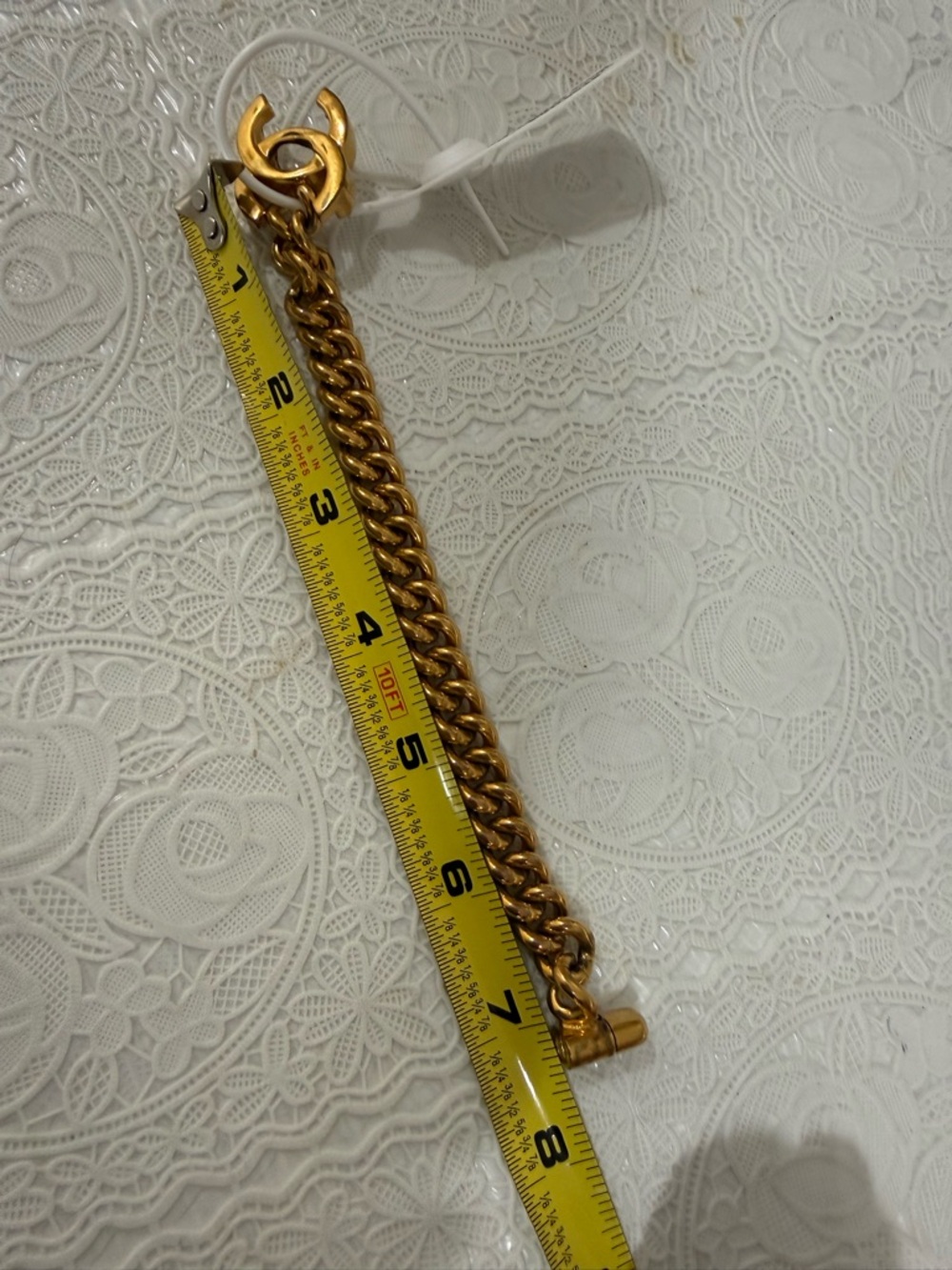CHANEL CC Turnlock Gold Chain Bracelet - Picture 12 of 12